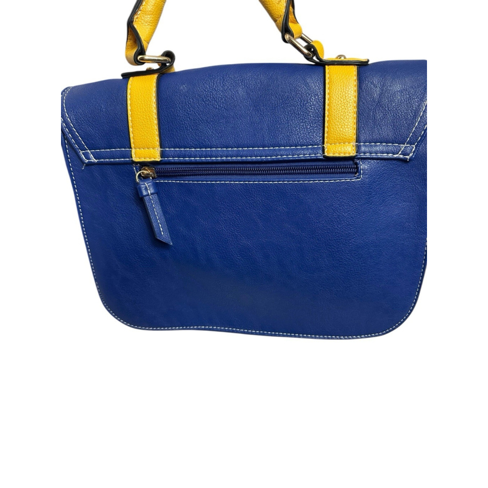 Cirque Du Soleil Blue Bag With Yellow Handle Aztec Print No Shoulder Strap - Picture 3 of 16